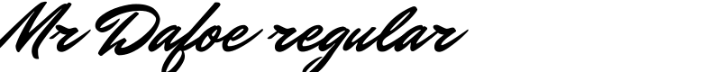 Mr Dafoe regular Font