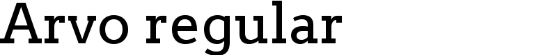 Arvo regular Font