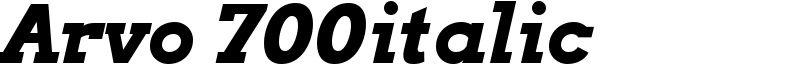 Arvo 700italic Font