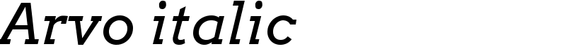 Arvo italic Font