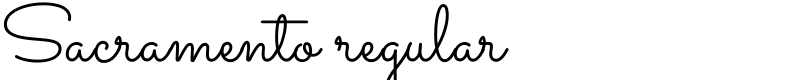 Sacramento regular Font