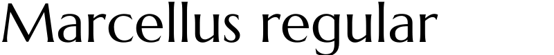 Marcellus regular Font