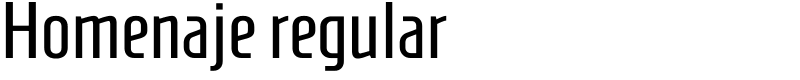 Homenaje regular Font