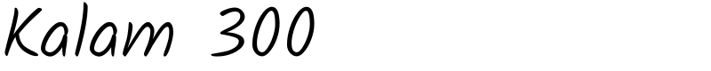 Kalam 300 Font