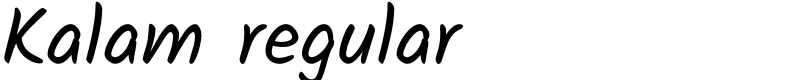 Kalam regular Font