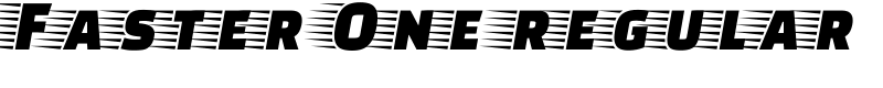 Faster One regular Font