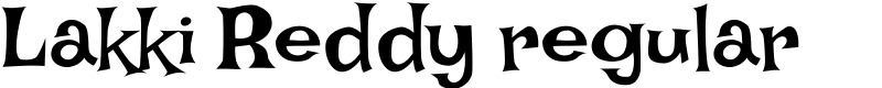 Lakki Reddy regular Font