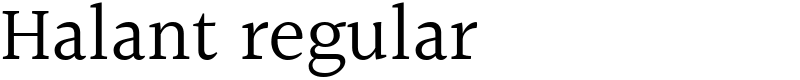 Halant regular Font