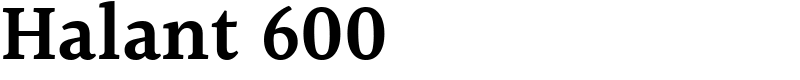 Halant 600 Font