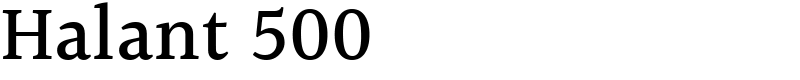 Halant 500 Font
