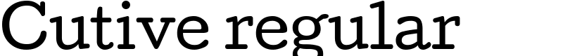 Cutive regular Font