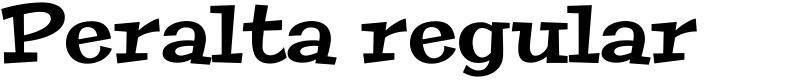 Peralta regular Font