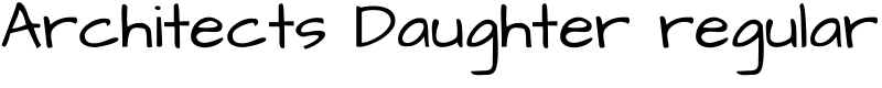 Architects Daughter regular Font