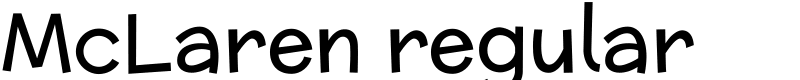 McLaren regular Font