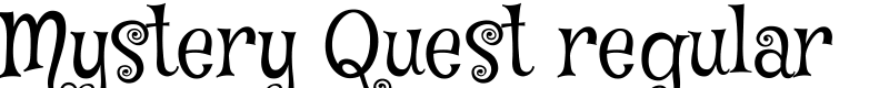 Mystery Quest regular Font