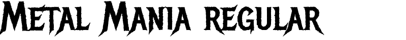 Metal Mania regular Font