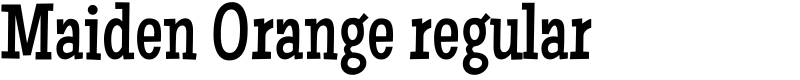 Maiden Orange regular Font