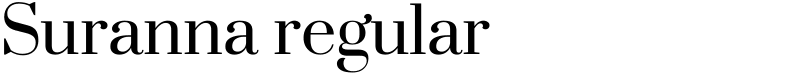 Suranna regular Font