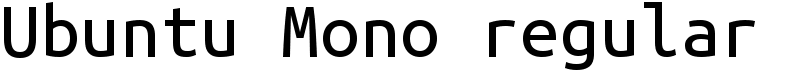Ubuntu Mono regular Font