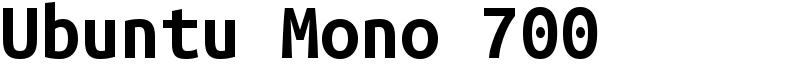 Ubuntu Mono 700 Font