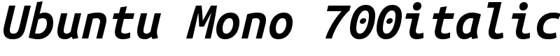 Ubuntu Mono 700italic Font