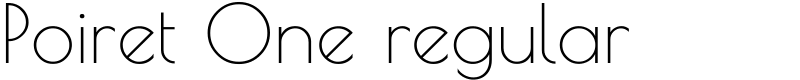 Poiret One regular Font