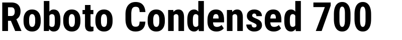 Roboto Condensed 700 Font