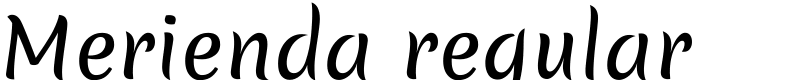 Merienda regular Font