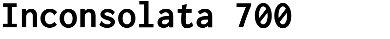 Inconsolata 700 Font