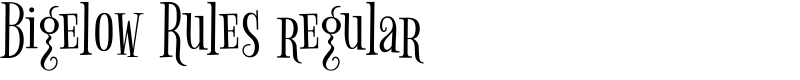 Bigelow Rules regular Font