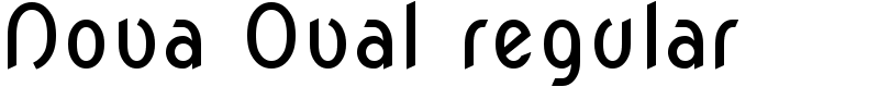 Nova Oval regular Font