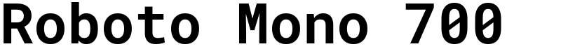 Roboto Mono 700 Font