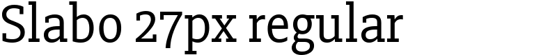 Slabo 27px regular Font