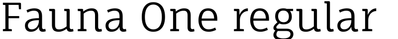 Fauna One regular Font