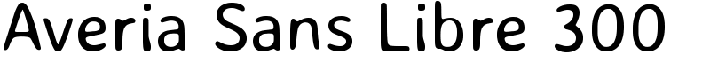 Averia Sans Libre 300 Font