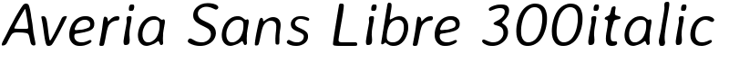 Averia Sans Libre 300italic Font