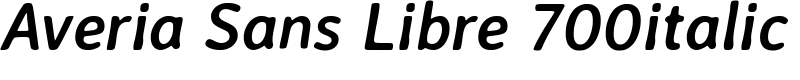 Averia Sans Libre 700italic Font