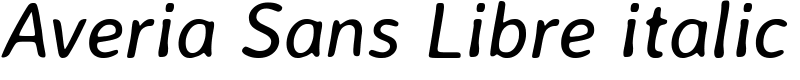Averia Sans Libre italic Font