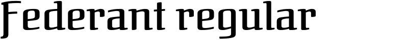 Federant regular Font