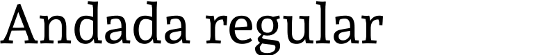 Andada regular Font