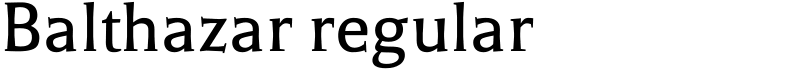 Balthazar regular Font