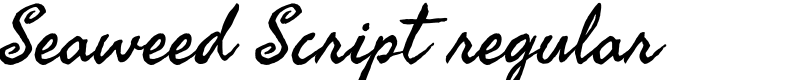 Seaweed Script regular Font