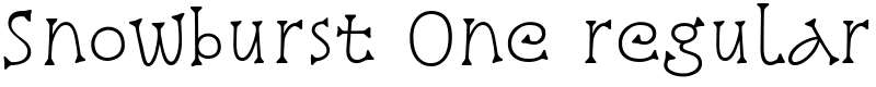 Snowburst One regular Font