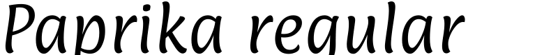 Paprika regular Font