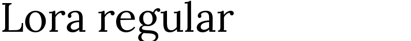 Lora regular Font