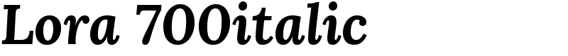 Lora 700italic Font
