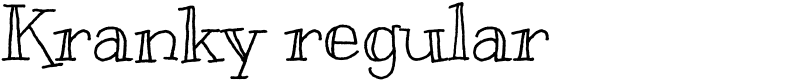 Kranky regular Font
