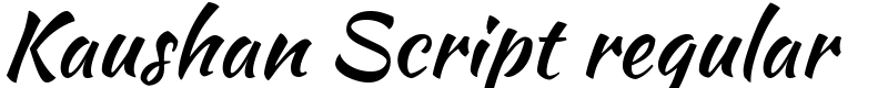 Kaushan Script regular Font