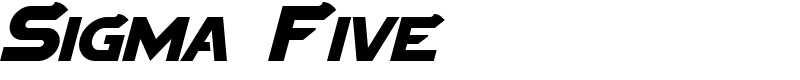 Sigma Five Font