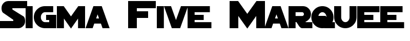 Sigma Five Marquee Font